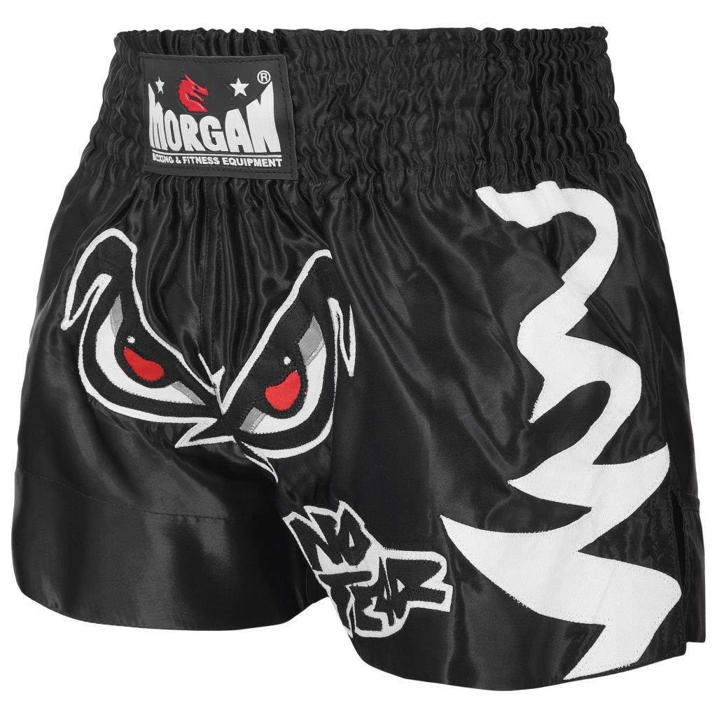 Morgan Sports **FREE DELIVERY** Fearless Muay Thai Kick Boxing Black Shorts 