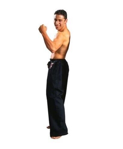 China Tai chi Kung Fu Martial Art Trousers Wingchun Training Pants Black  Cotton  Mffco